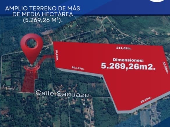 TERRENO DE MAS DE MEDIA HECTAREA EN YAGUARON – ESPECIAL PARA INVERSION