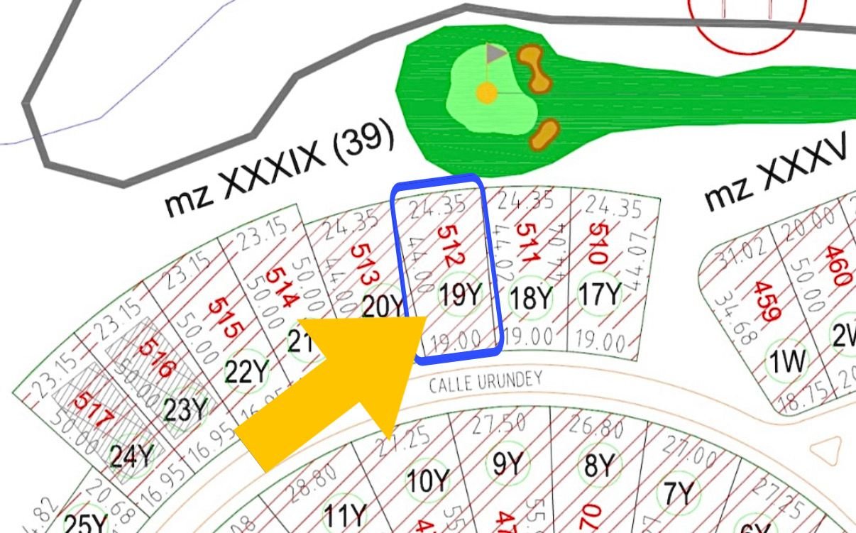Lote 19Y de la manzana 39 ubicado en el exclusivo Club Agua Vista