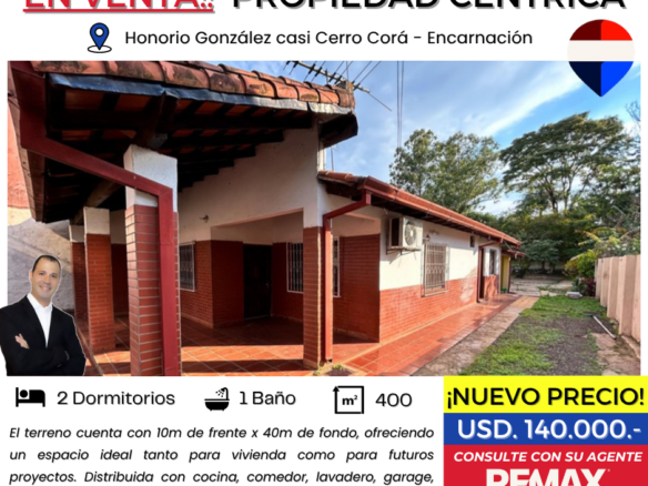 Casa ubicada en pleno centro de la ciudad de Encarnación